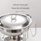 🧑‍🍳Michelin-Kochempfehlung✨️5-Liter-Warmhalteplatte aus Edelstahl mit Brennstoffrost und Speisenwärmer