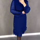 🔥Solange der Vorrat reicht 49 % Rabatt!🎉Damenkleid mit Rundhalsausschnitt und einfarbigem Strass