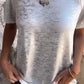 🔥50% Rabatt🛍️ Hot Stamping Rundhals-Kurzarm-T-Shirt mit V-Ausschnitt