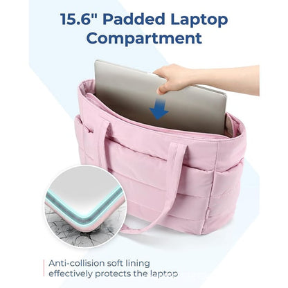 💜Vente limitée -50 % 👜Sac à bulles imperméable pour femme 20 L Sac fourre-tout moelleux Sac à main matelassé pour ordinateur portable