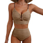 Damen Push-Up Bikini mit hoher Taille