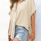 🔥Vente chaude 50% de réduction🔥Chemise décontractée à manches courtes et ourlet fendu pour femme, couleur unie