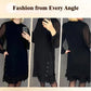 🔥Solange der Vorrat reicht 49 % Rabatt!🎉Damenkleid mit Rundhalsausschnitt und einfarbigem Strass