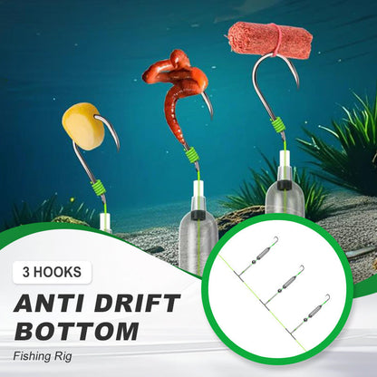 🔥Achetez plus, économisez plus🔥🐟Monture de pêche de fond anti-dérive à 3 hameçons
