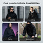 👁️‍🗨️Kapuzenpulli mit Kapuze und integriertem Reißverschluss für Herren, sportliches Sweatshirt