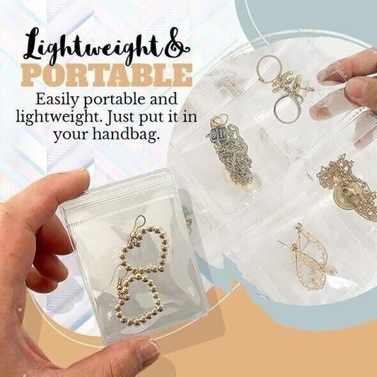 ✨ Ensemble de livres d'organisation de bijoux transparents 