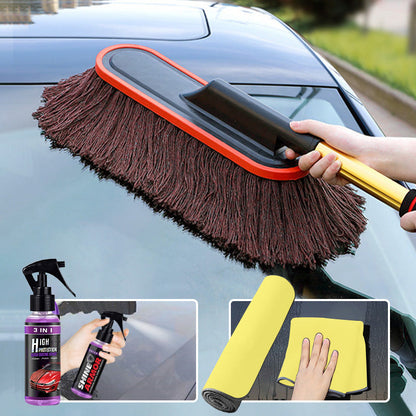 🔥DERNIER JOUR OFFRE – 50 % DE RÉDUCTION🔥 Plumeau de voiture avec manche télescopique extensible🚗