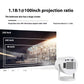 Tragbarer Projektor, native 1080HD-Auflösung, Trapezkorrektur, unterstützt drahtlose WLAN-6-Verbindungen und Bluetooth 5.2, perfekt für ein Heimkinoerlebnis und einen wunderbaren Filmabend.