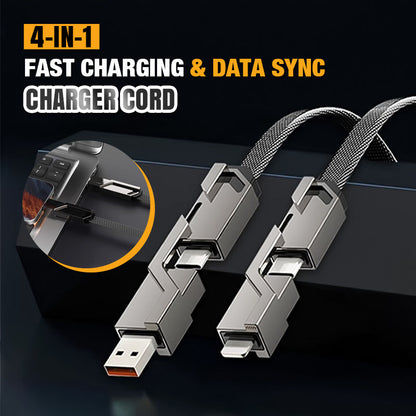 🔥Hot Sale 49% OFF！4-in-1 Fast Charging & Data Sync Charger Cord