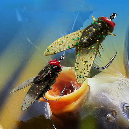 Leurres de pêche bioniques en forme de mouche