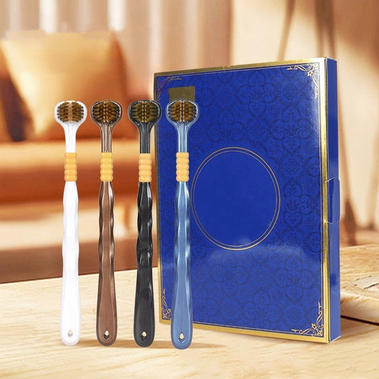 🦷Brosse à dents à trois têtes pour un nettoyage complet et en profondeur