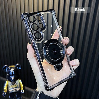 🔥Transparent Anti-Drop Phone Case with Rotating Stand for Galaxy Series