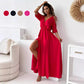🔥 Heißer Verkauf 55% OFF💯Elegantes, sexy Kleid mit V-Ausschnitt und Seitenschlitz für Damen