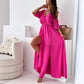 🔥 Heißer Verkauf 55% OFF💯Elegantes, sexy Kleid mit V-Ausschnitt und Seitenschlitz für Damen