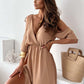 🔥 Heißer Verkauf 55% OFF💯Elegantes, sexy Kleid mit V-Ausschnitt und Seitenschlitz für Damen