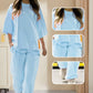 Damenmode Lockeres Freizeit-T-Shirt und Hosen-Set