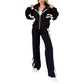 🎁Ensemble deux pièces pour femme :✨ Veste rayée 2 pièces avec fermeture éclair et pantalon décontracté🌸