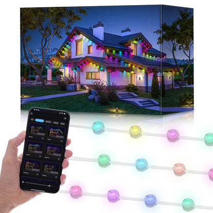 🎅Christmas warm sa❄️Christmas outdoor decorative lights-Smart RGB Outdoor Lights Strings