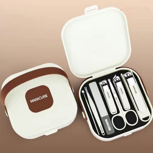 Ensemble de manucure portable avec coupe-ongles 7 pièces