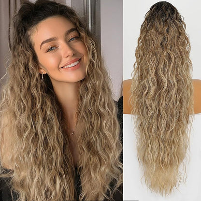 💜 LETZTER TAG DER AKTION - 50% RABATT 💜Lockige, gewellte Frizz-Haarverlängerung mit Pferdeschwanz