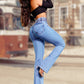 🌸🌼Frühjahrsaktion 55% RABATTStretch-Schlagjeans mit hoher Taille