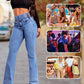 🌸🌼Frühjahrsaktion 55% RABATTStretch-Schlagjeans mit hoher Taille