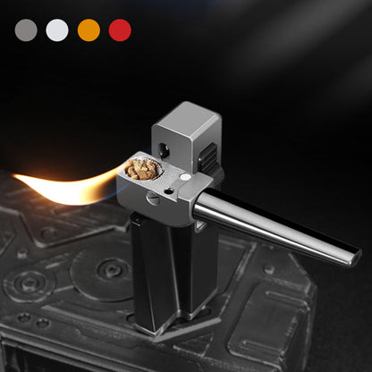 Briquet gonflable à flamme inclinée pour pipe à tabac, multifonction