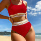💖2025 Neu 50% Rabatt👙 Damen-Bikini-Set High Waist Badeanzug Zweiteiliger Badeanzug