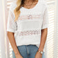 🌺Élégant. Respirant. Polyvalent – votre favori de l'été pour toutes les occasions. 🌷Pull femme à manches courtes et col rond, effet ajouré et crocheté.