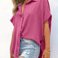 🔥Vente chaude 50% de réduction🔥Chemise décontractée à manches courtes et ourlet fendu pour femme, couleur unie
