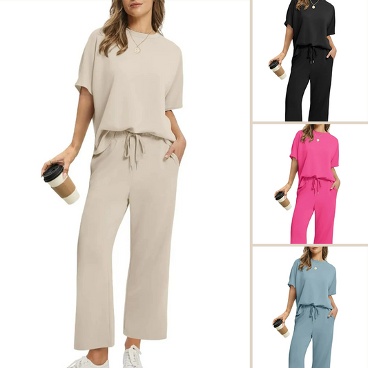 👗 Weiches Damen Set – Oberteil & Hose