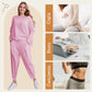 🔥Offre été🔥 Ensemble 2 pièces avec haut à manches longues et pantalon col rond
