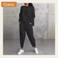 🔥Offre été🔥 Ensemble 2 pièces avec haut à manches longues et pantalon col rond