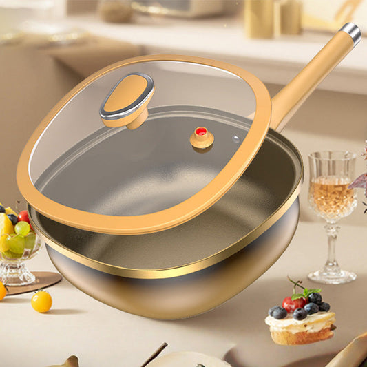 🔥 50 % RABATT! 🍳✨ Antihaft-Topf aus Titanlegierung, 12 Zoll, mit Deckel 🍲💫