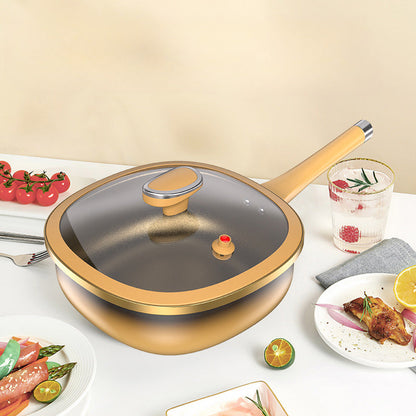 🔥 50 % RABATT! 🍳✨ Antihaft-Topf aus Titanlegierung, 12 Zoll, mit Deckel 🍲💫