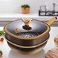 🔥 50 % RABATT! 🍳✨ Antihaft-Topf aus Titanlegierung, 12 Zoll, mit Deckel 🍲💫