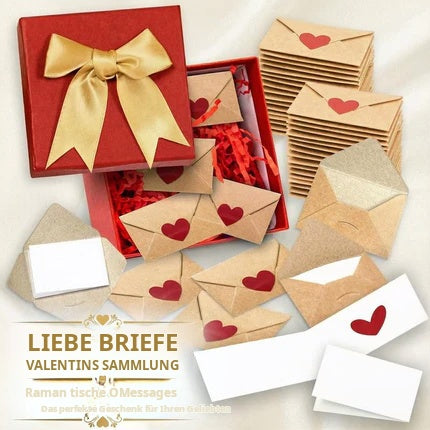 DIY Liebesbrief-Box - Mini-Leerkarten & Umschläge für Ihn und Sie - Niedliches Valentinstags- und Jubiläumsgeschenk