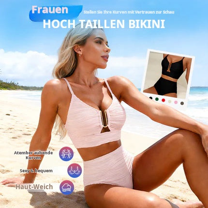 Damen Push-Up Bikini mit hoher Taille