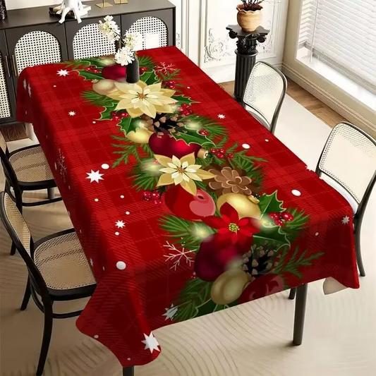 🔥Jusqu'à épuisement des stocks, 52 % de réduction !🎅🏻 Nappe de Noël rectangulaire imperméable