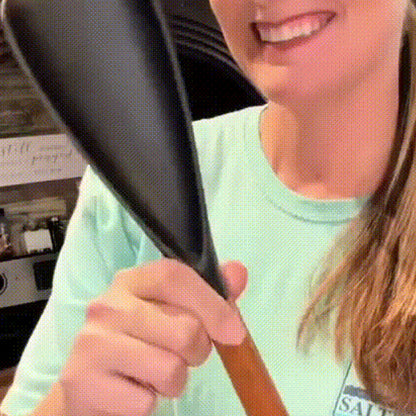 ✨ Langlebig & hygienisch! Salatspatel aus Silikon mit Holzgriff – Hitzebeständig, schimmelresistent & vielseitig einsetzbar