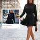 55% Rabatt 👗 Women's Mock Neck Knit A-Line Mini Dress – Alltagstauglich & Figurbetonend