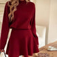 55% Rabatt 👗 Women's Mock Neck Knit A-Line Mini Dress – Alltagstauglich & Figurbetonend