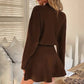 55% Rabatt 👗 Women's Mock Neck Knit A-Line Mini Dress – Alltagstauglich & Figurbetonend
