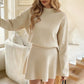 55% Rabatt 👗 Women's Mock Neck Knit A-Line Mini Dress – Alltagstauglich & Figurbetonend