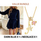 55% Rabatt 👗 Women's Mock Neck Knit A-Line Mini Dress – Alltagstauglich & Figurbetonend
