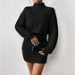 Damen Strick Bodycon Kleid