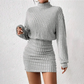 Damen Strick Bodycon Kleid