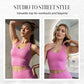 Halter Neck Yoga Tank Top with Built-in Bra