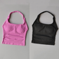 Halter Neck Yoga Tank Top with Built-in Bra