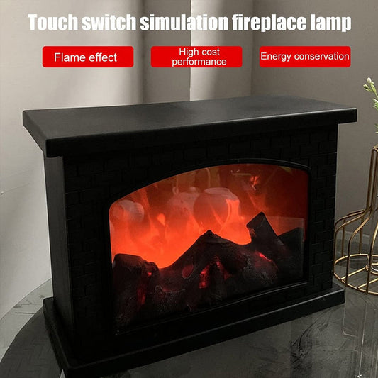 Flameless LED Fireplace Decorative Lantern Lamp